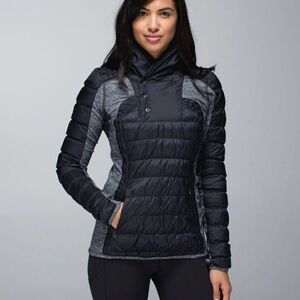 lululemon athletica Black and Gray Puffer Jacket
